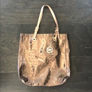 Michael Kors metallic tote.